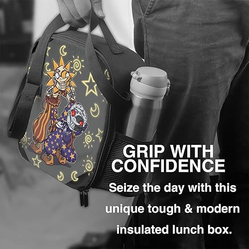 Miniatura 5 de Sundrop-Moondrop - Lonchera portátil aislada para oficina, senderismo, picnic, playa, diseño de patrón de doble cara