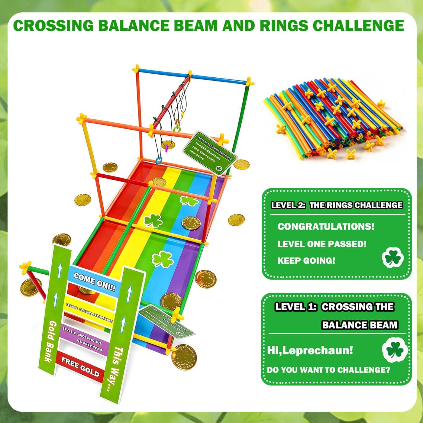 DQFAQYY St Patricks Day Decorations DIY to Catch a Leprechaun Trap Craft Kit for St Patricks Day Party Supplies