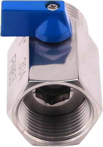 Miniatura 6 de DERNORD Válvula de bola de acero inoxidable Mini rosca NPT (1" hembra y macho)