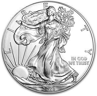 Silver Eagle Coin, Stainless Steel Silver Plated 1 oz American Liberty Silver Eagle Coin Commemorative Coin Collectible
