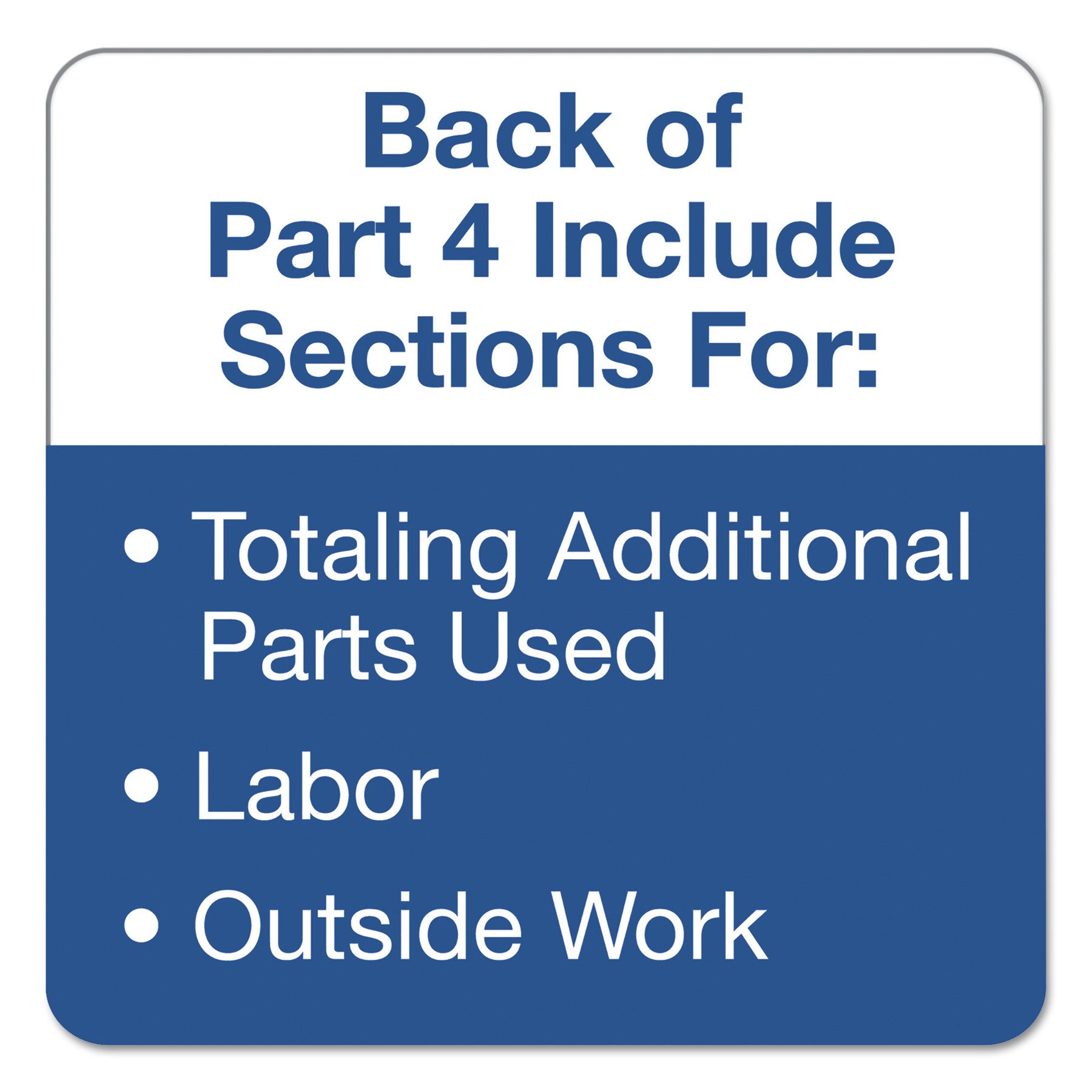 ARO-372-4 | Auto Repair Work Order Invoice | 4 Part Carbon | CA Version