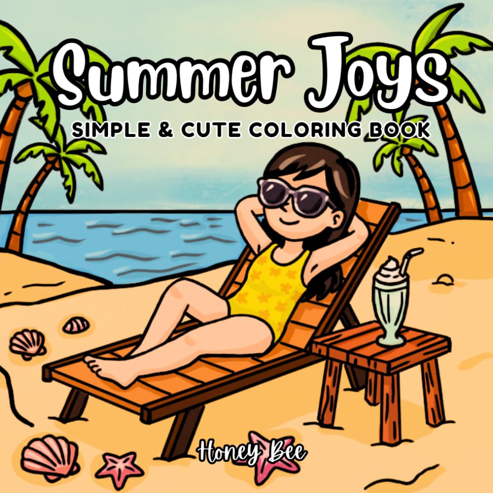 Summer Joys: Simple & Cute Coloring Book