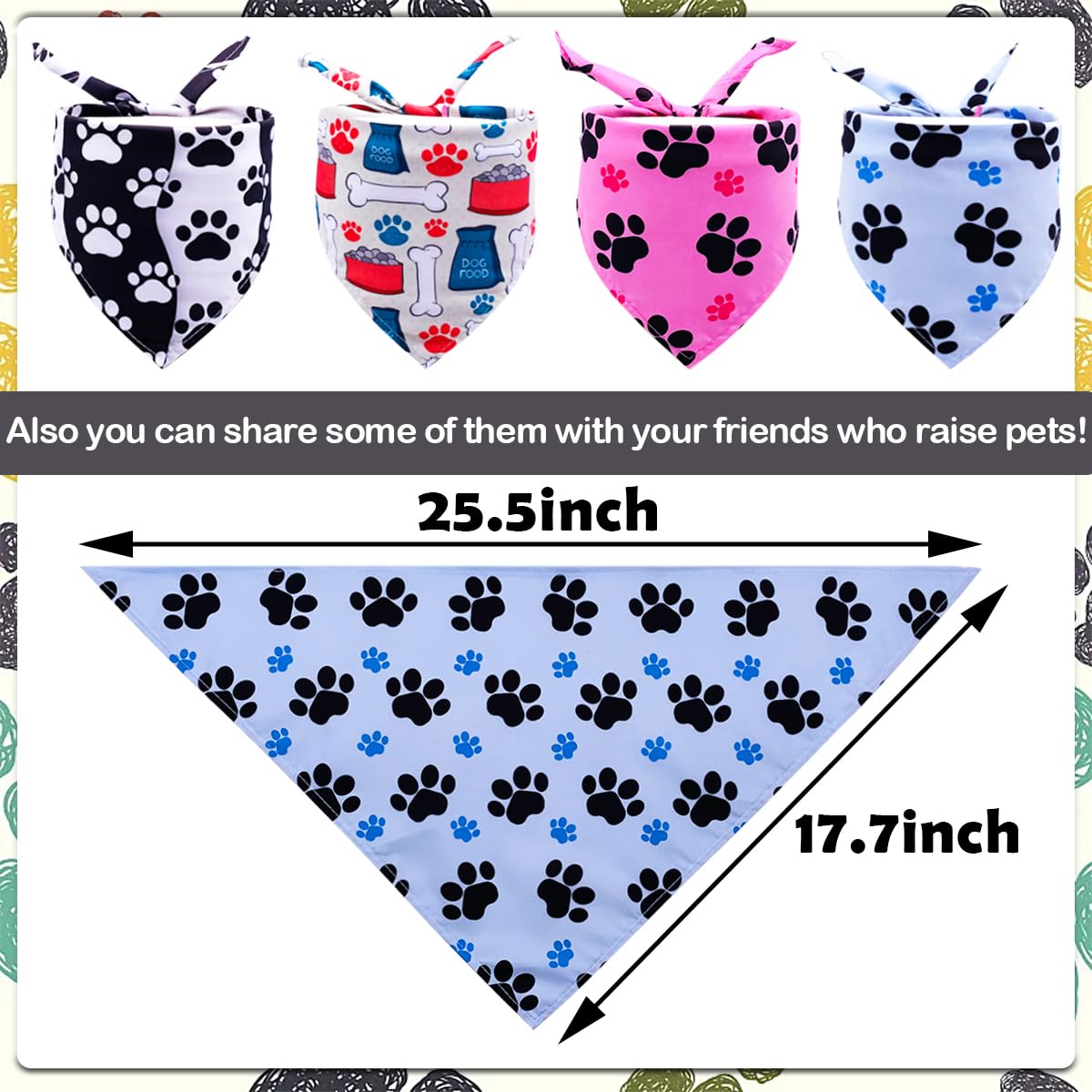 Bandane estive per cani di piccola taglia, 100 pezzi, bandane estive per animali domestici, fazzoletto per gatti, fazzoletti triangolari, lavabili, sciarpe, modelli casuali per ragazzi e ragazze