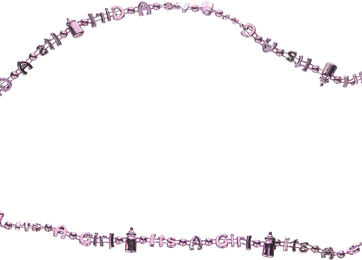 Beistle 57071 4-Pack It's a Girl Beads-of-Expression, 36-Inch