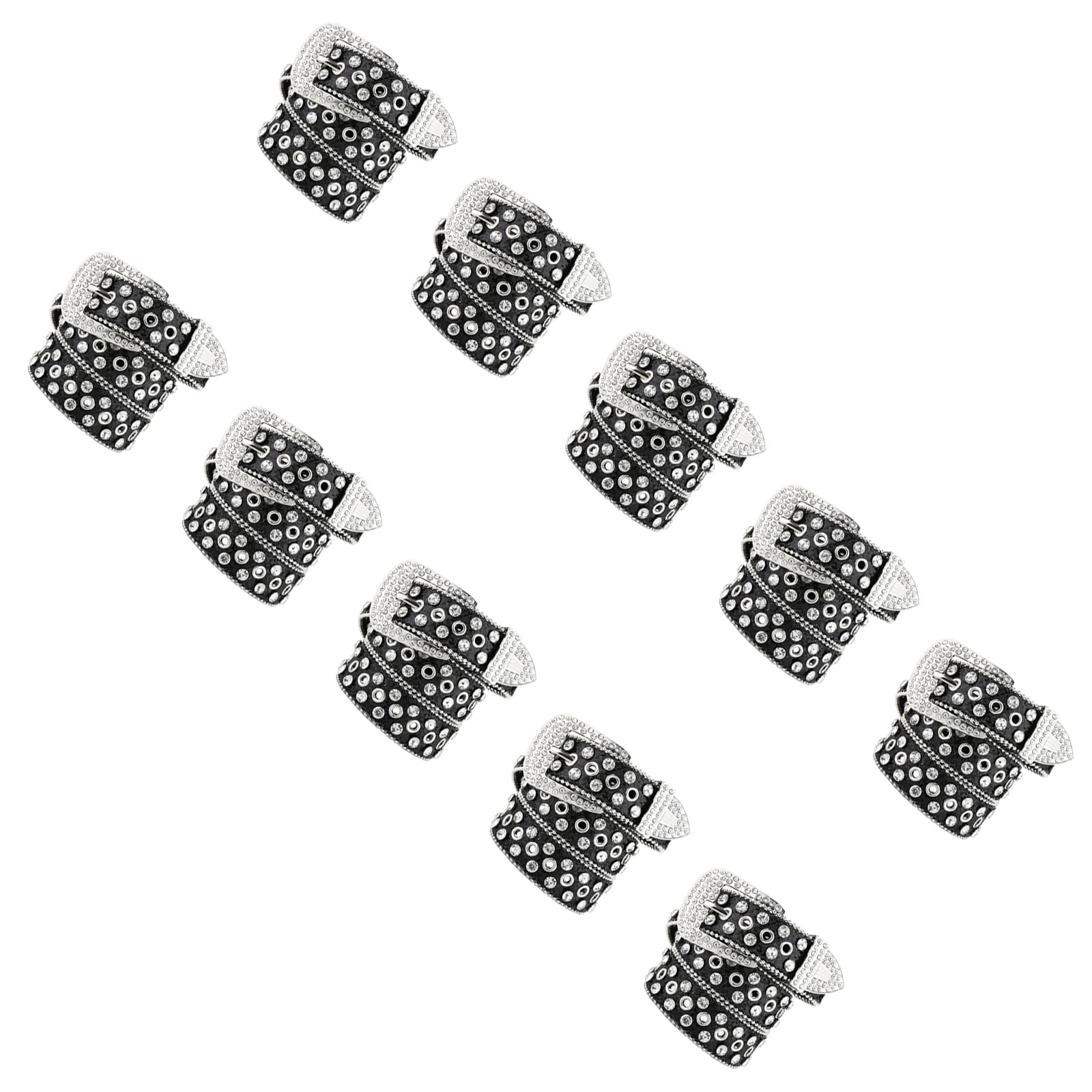 Cinturón de hebilla de cristal brillante de 3,5 cm, cintura de poliuretano ajustable, 105 cm, unisex, formal, casual, cinturón de diamantes de imitación para jeans y vestidos