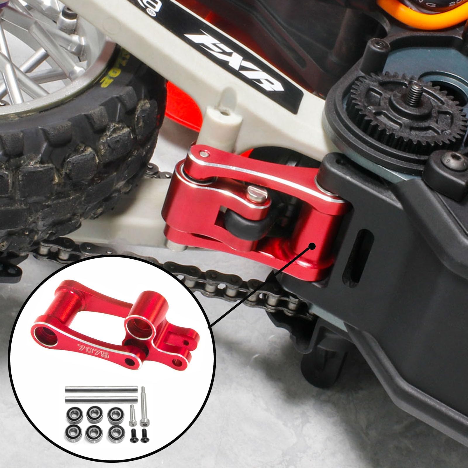 Pièces Plastique Rouge Avec Autocollants Pour Losi Promoto-MX - Kit Carrosserie Complète