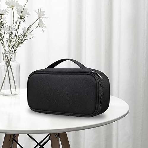 Miniatura 7 de Lacdo Organizador electrónico organizador de cables de viaje, bolsa de bolsa de transporte para accesorios electrónicos, estuche portátil de doble