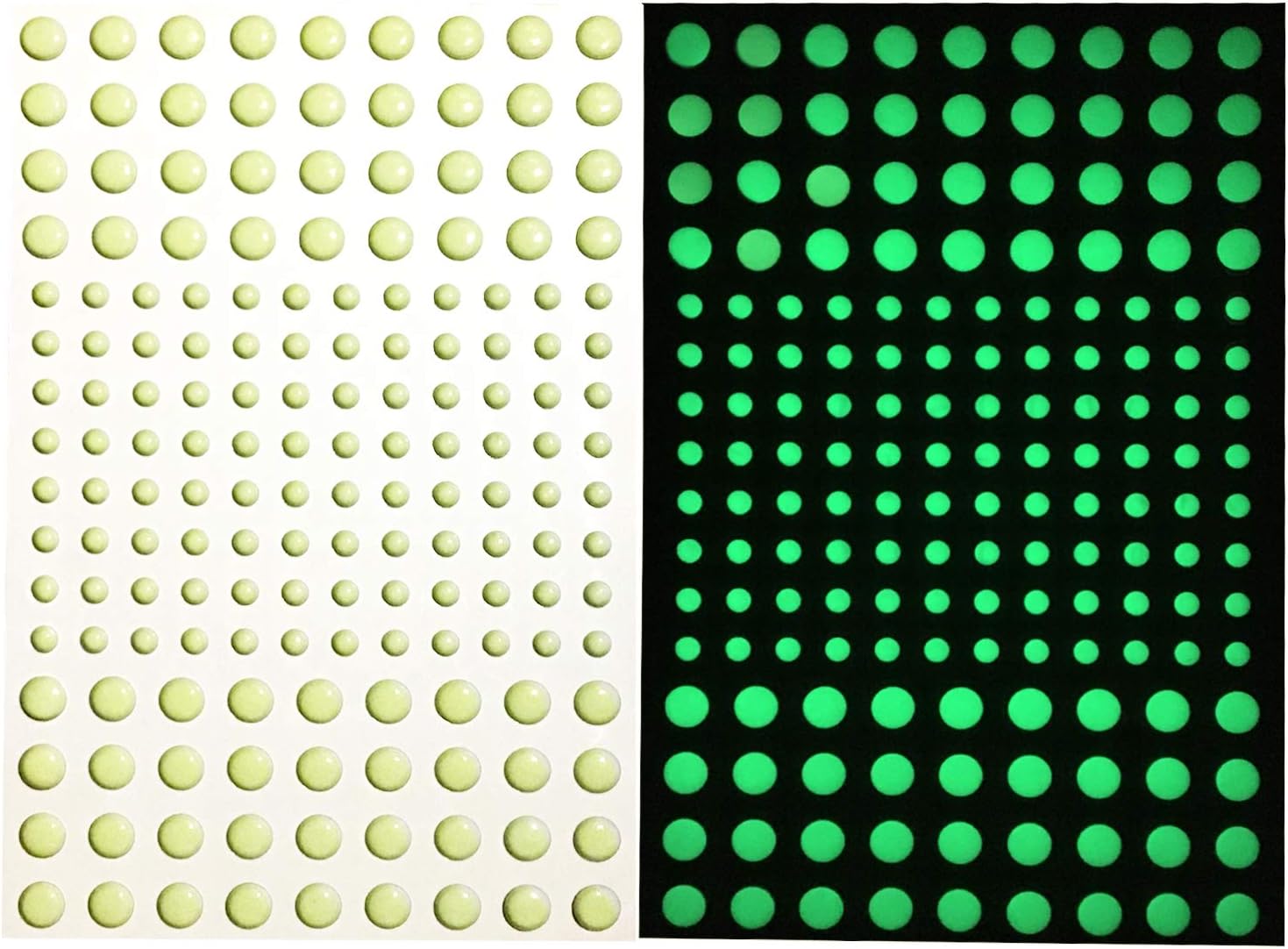 DUOFIRE 3D Domed Glow in The Dark Dots Wall or Ceiling Stickers, Glowing Ultra Bright Dots of 336Pcs,Perfect for Kids Bedding Room or Birthday Gift,Beautiful Wall Decals and Ceiling Decors