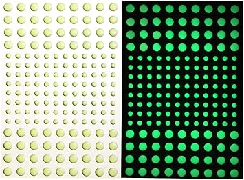 3D Glow in the Dark Stickers for Ceiling and Wall Green | Room Decor, Charges under Light, Calming Bedtime Feel, Space Science Learning, Educational Use, Classroom Use and Gift Idea