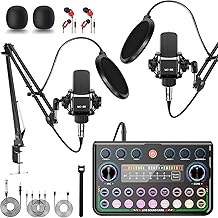 ALSO GO Upgraded Podcast Microphone Bundle, Podcast Equipment Bundle for 2, Recording Studio Equipment for Podcasting, Recording, Singing, Streaming, Gaming