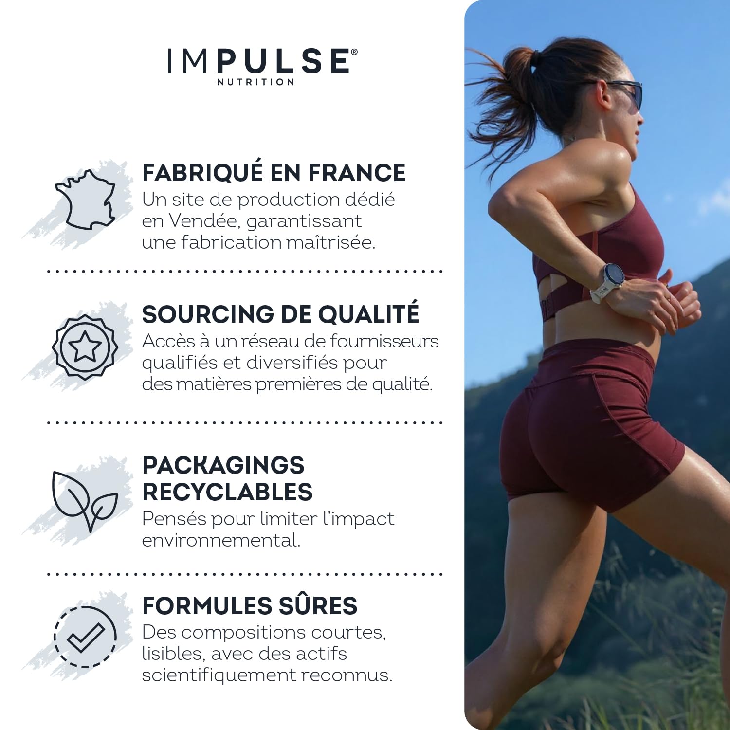 Impulse Nutrition - Collagène Marin Hydrolysé Type 1 Peptan® en Poudre avec Vitamine C - Complément Alimentaire Récupération, Articulations & Peau - 270g - Goût neutre - Fabriqué en France