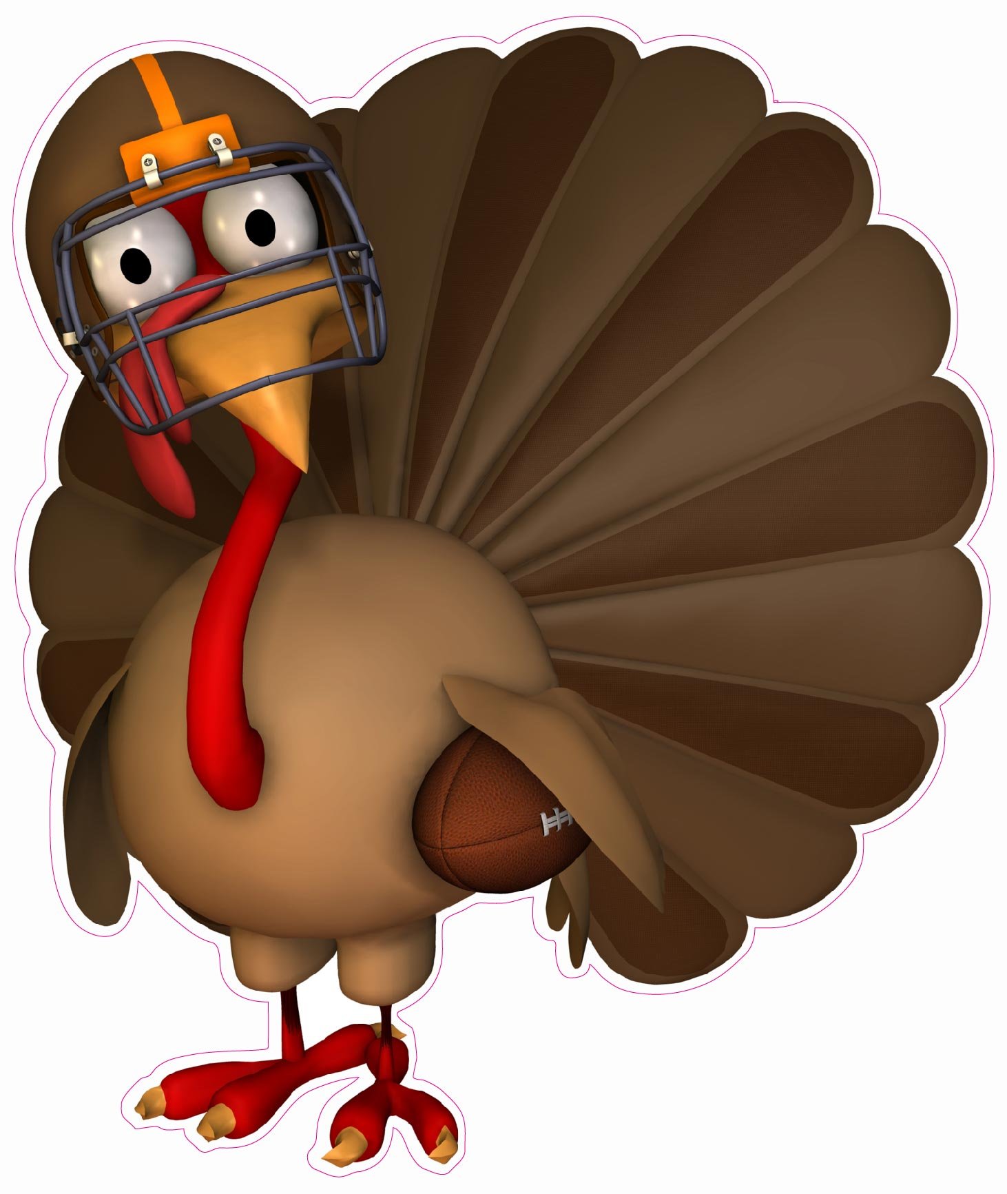 Thanksgiving and Football Wall or Window Decor Decal 12