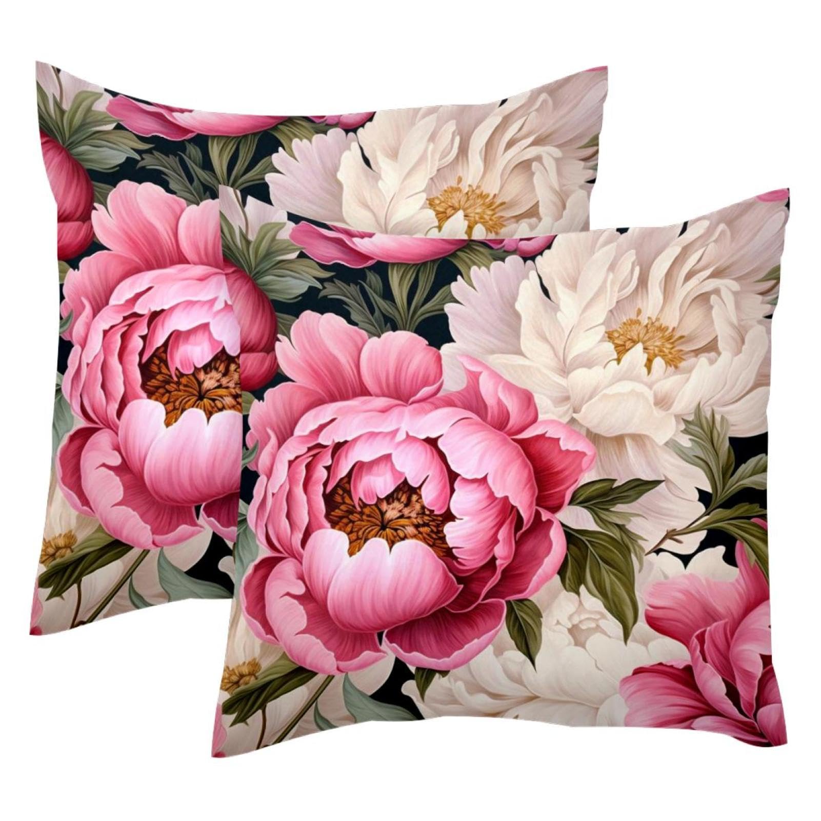 Housses de coussin velours rose et blanc pour créer un coin lecture cosy et chaleureux