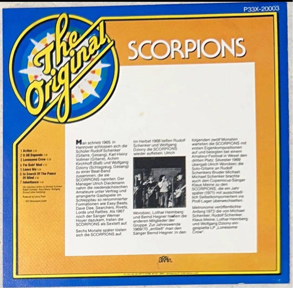 Amazon.co.jp: レア！国内初期盤！SCORPIONS/スコーピオンズ/LONESOME 
