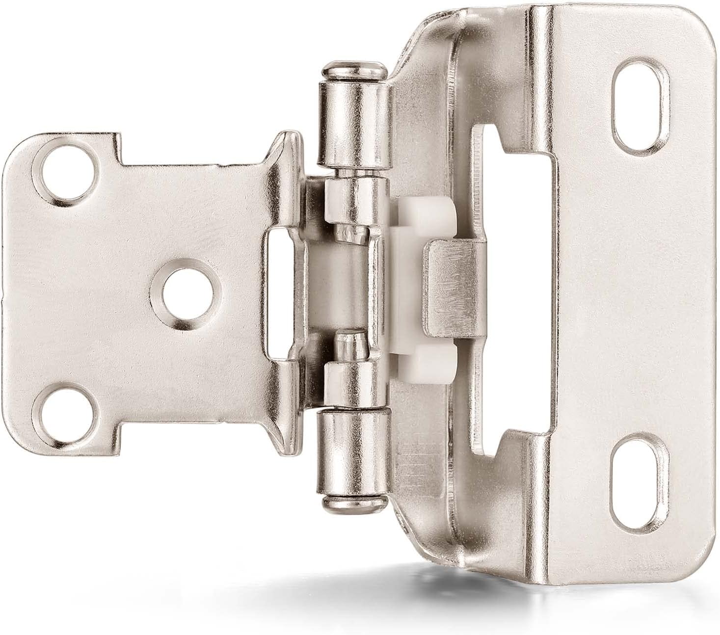 Vallecloud 4 Pack (2 Pair) Satin Brushed Nickel Hinges for