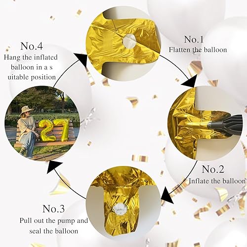 Miniatura 4 de Globos gigantes dorados de 40 pulgadas, película de aluminio, globo digital 0 para fiesta de cumpleaños, boda, despedida de soltera, compromiso,