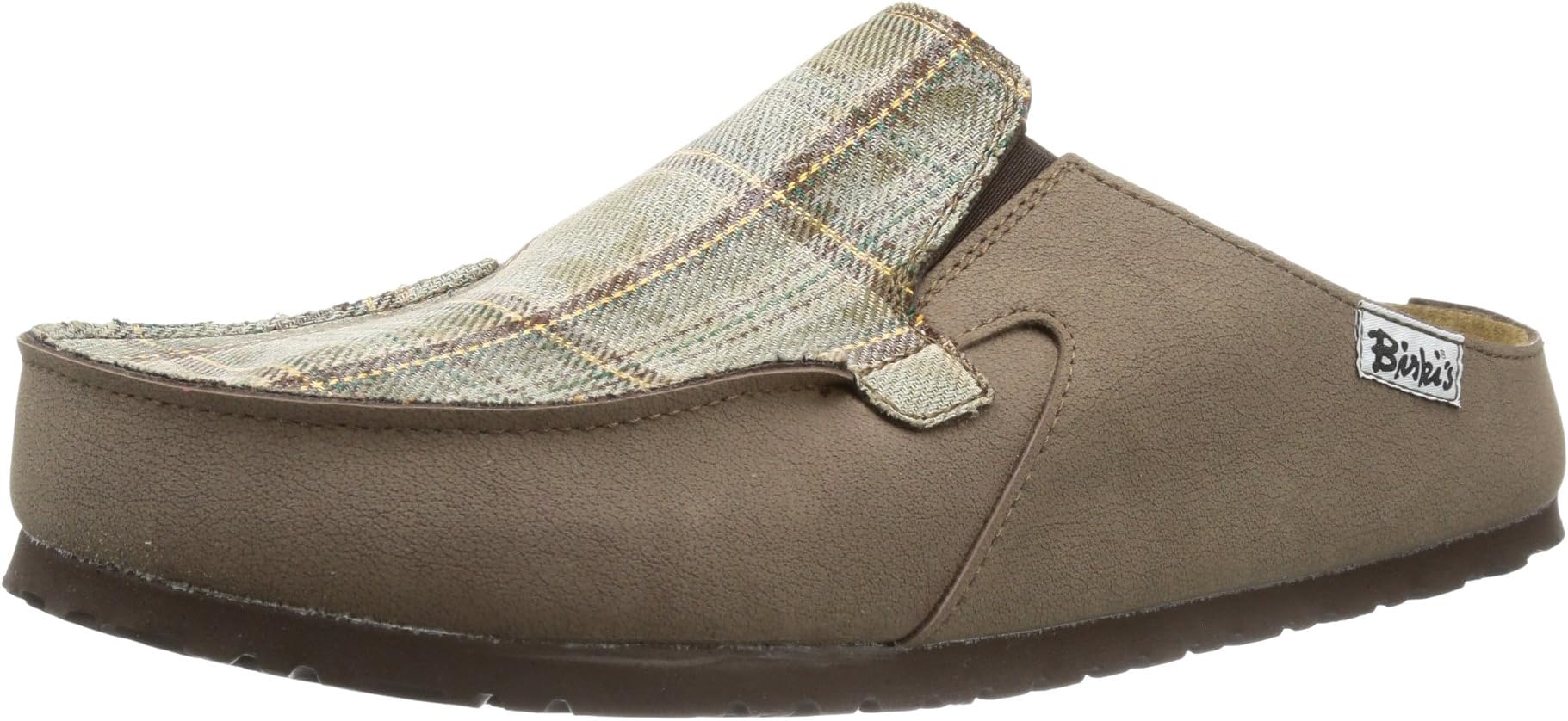 Birki'sOriginal Classic Skipper Birko-Flor/Textile Narrow width, Mocha Check Beige L7 M5 38,0