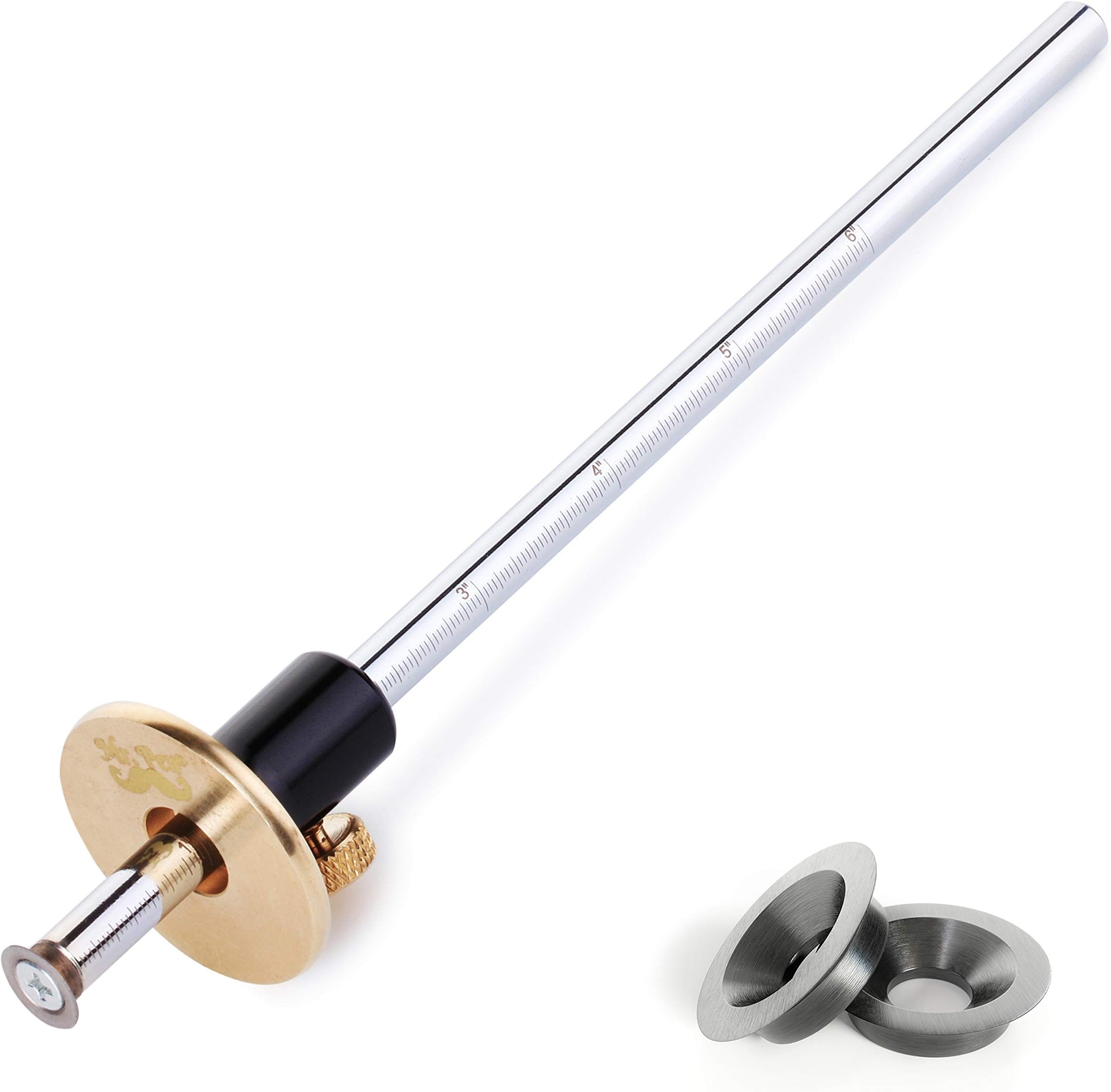 Mr. Pen Wheel Marking Gauge, 2 Extra Blades, Laser Engraved Graduations, Solid Brass Face, Adjustable