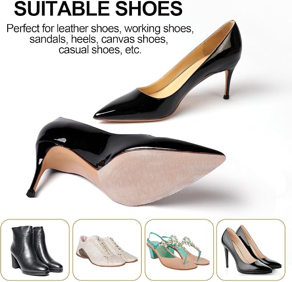 Shoe Sole Protector, Self-Adhesive Bottom Protector for Christian Louboutin Shoe, Sole Protector Replacement for Louboutin Shoes(8'' by 4.5'')