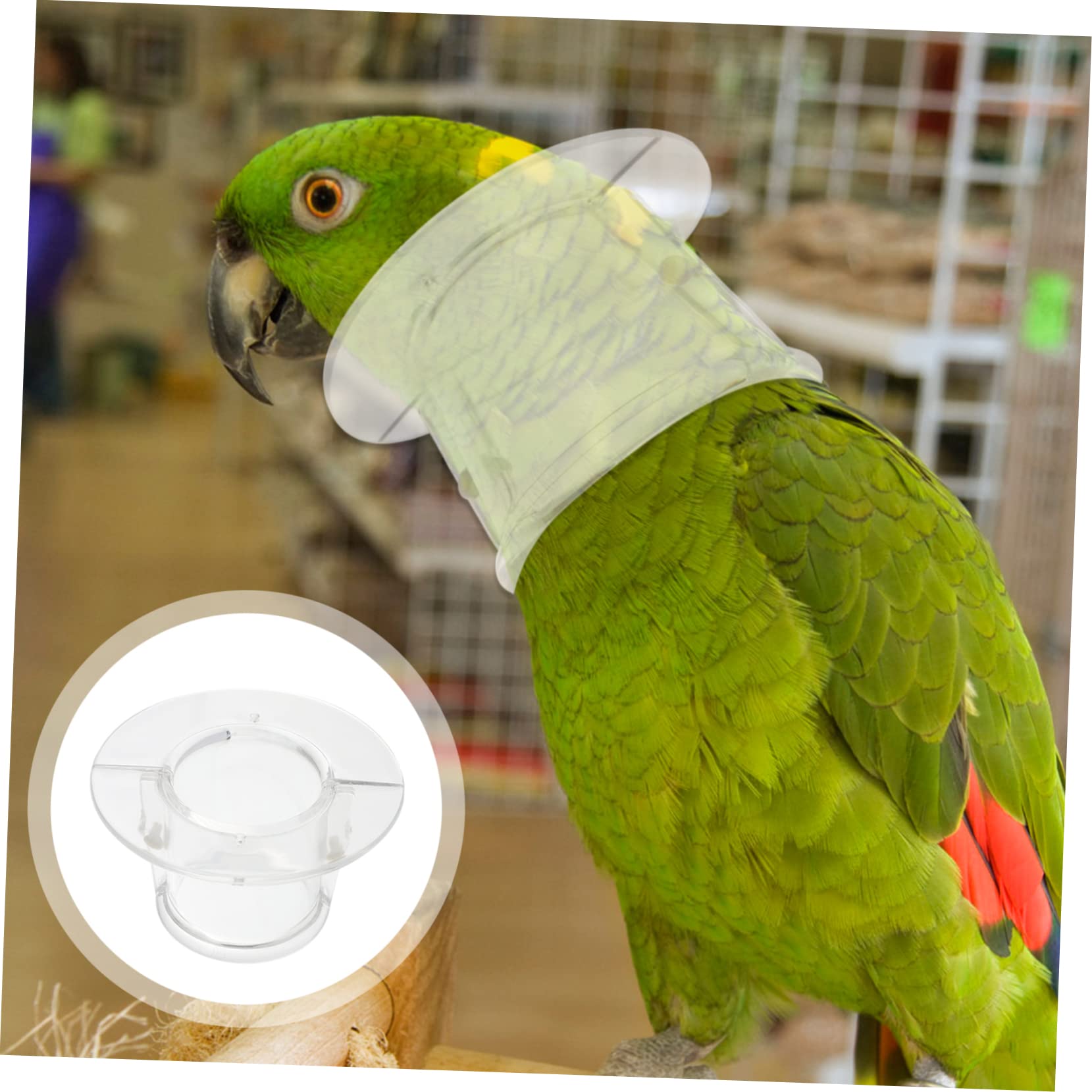 Levemolo Collar Bird Supplies for Severe Plucking Acrylic Neckband Bird Collar Size s