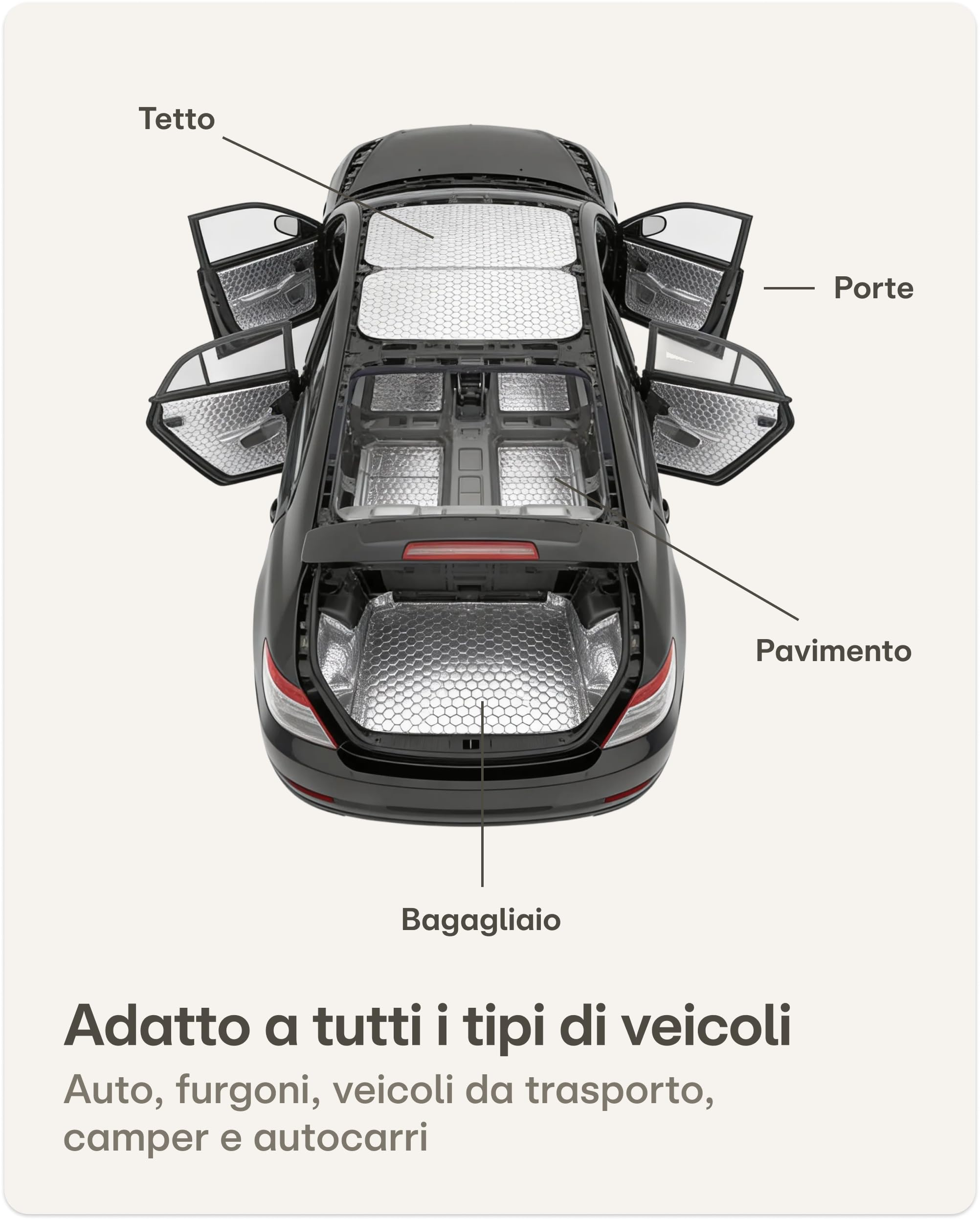 Praknu Alubutyl Isolante Insonorizzante 2 mm 40x500 cm Tappetino Autoadesivo per Auto