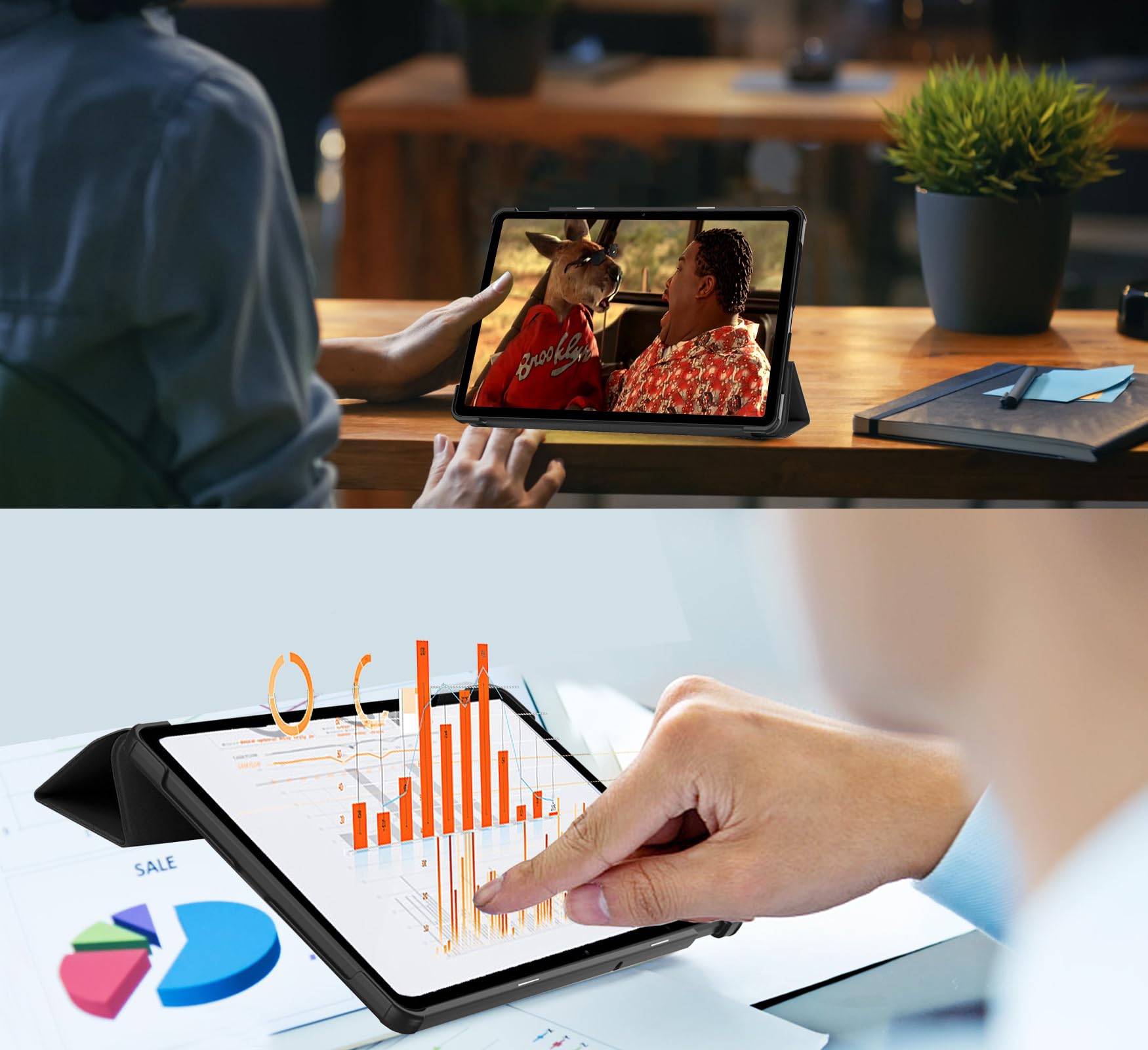 GOZOPO Custodia per Xiaomi Redmi Pad SE 11 Pollici (2023), Slim Stand Cover Protettiva Shell con Auto Svegliati/Sonno