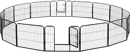Miniatura 4 de ANT MARCH Corralito para perros de 16 paneles de 24 pulgadas de altura, corralito portátil para exteriores e interiores, conejos para cachorros de