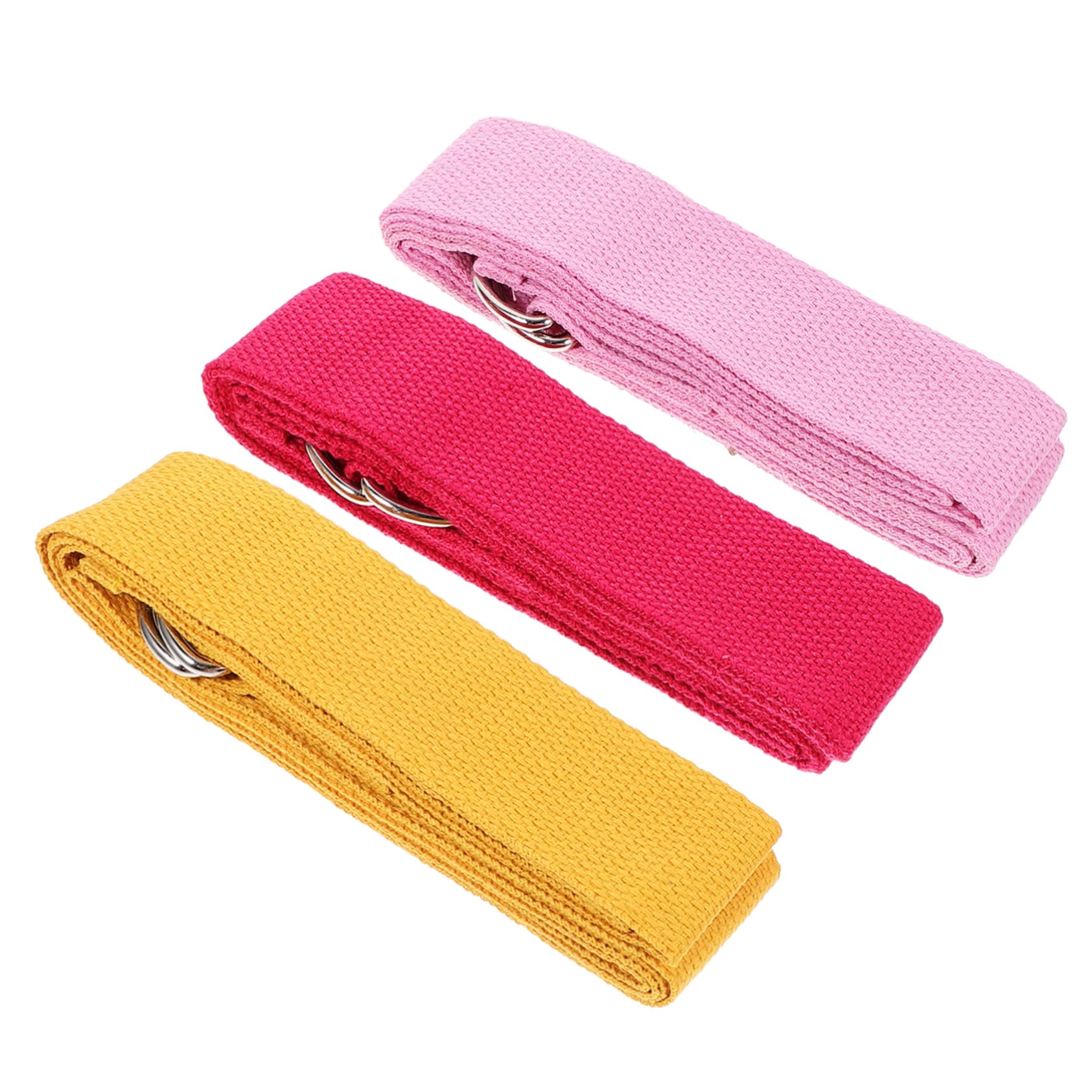 Sosoport 3pcs Professional Yoga Strap Stretching Bands for Enhanced Flexibility Durable Material for Beginners Advanced Yogis Yoga Accessory