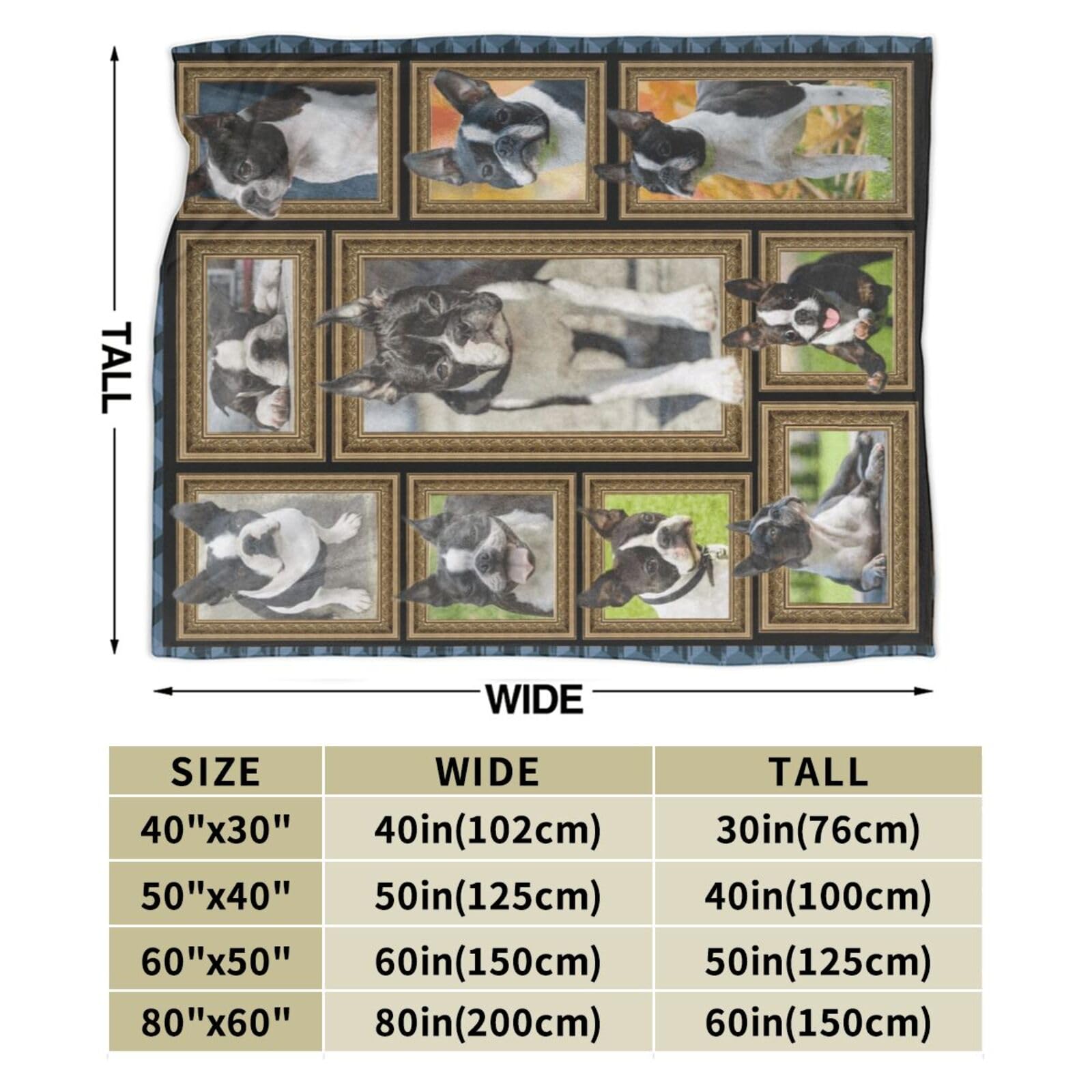 Boston Terrier Kuscheldecke - Weiche Plüschdecke 152 X 127 Cm Für Sofa, Bett & Wohnzimmer