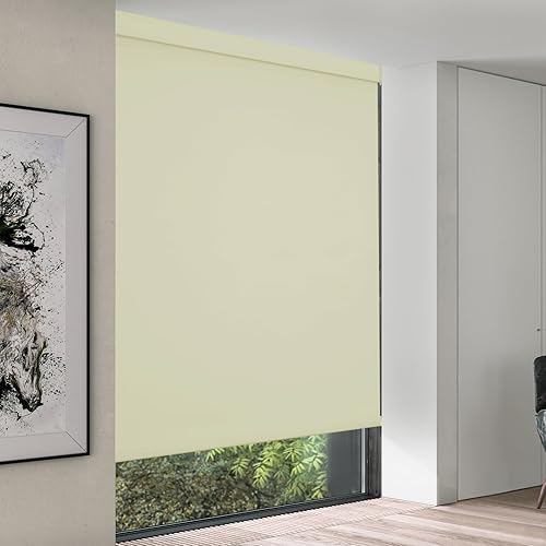 Miniatura 6 de MYshade Persianas enrollables opacas sin cordón personalizadas, con cubierta de cenefa, oscurecimiento de habitación para el hogar, oficina, baño,