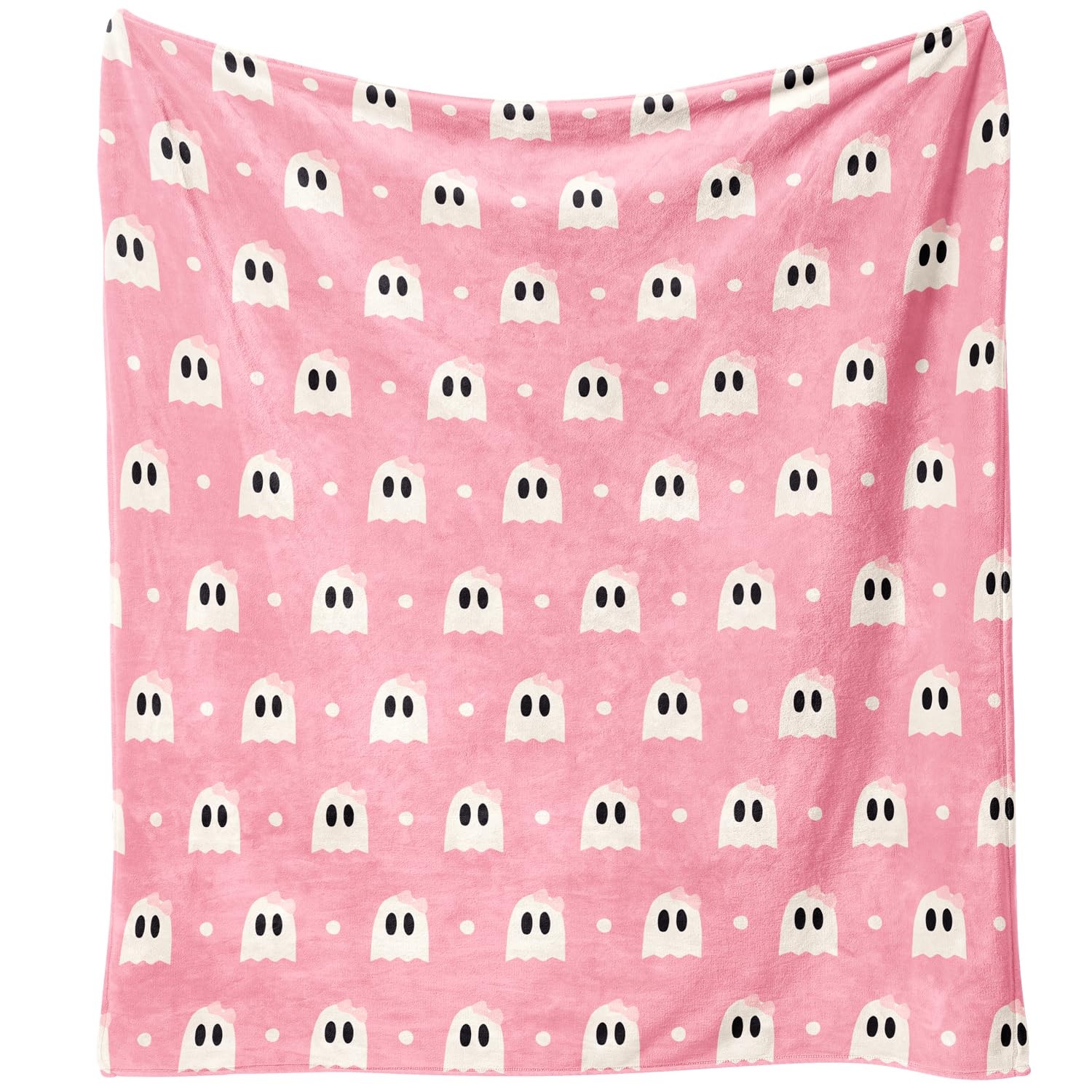 Spooky-Cute Halloween Gifts for Teen Girls She’ll Love 13 Halloween Pink Polka Dots Spooky Ghost Fleece Blanket