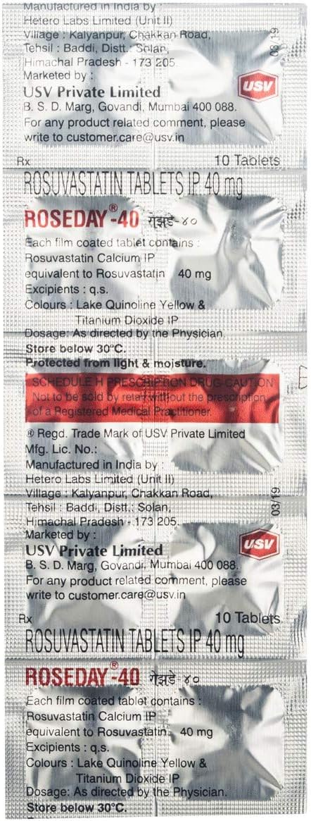 Roseday 40 -Strip of 10 Tablets