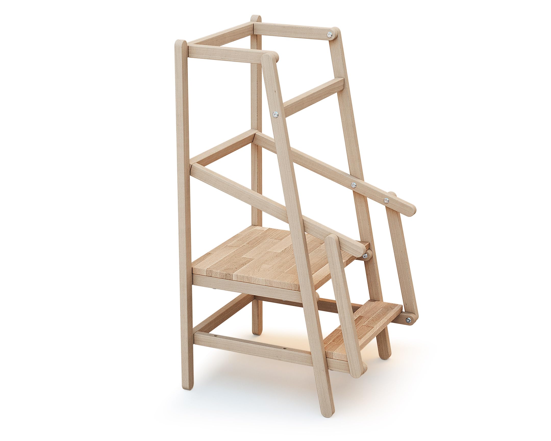 AT4 - Torre de aprendizaje/observación para niños ESSENTIEL madera - Haya Cruda - 44 x 48,5 x 90 cm