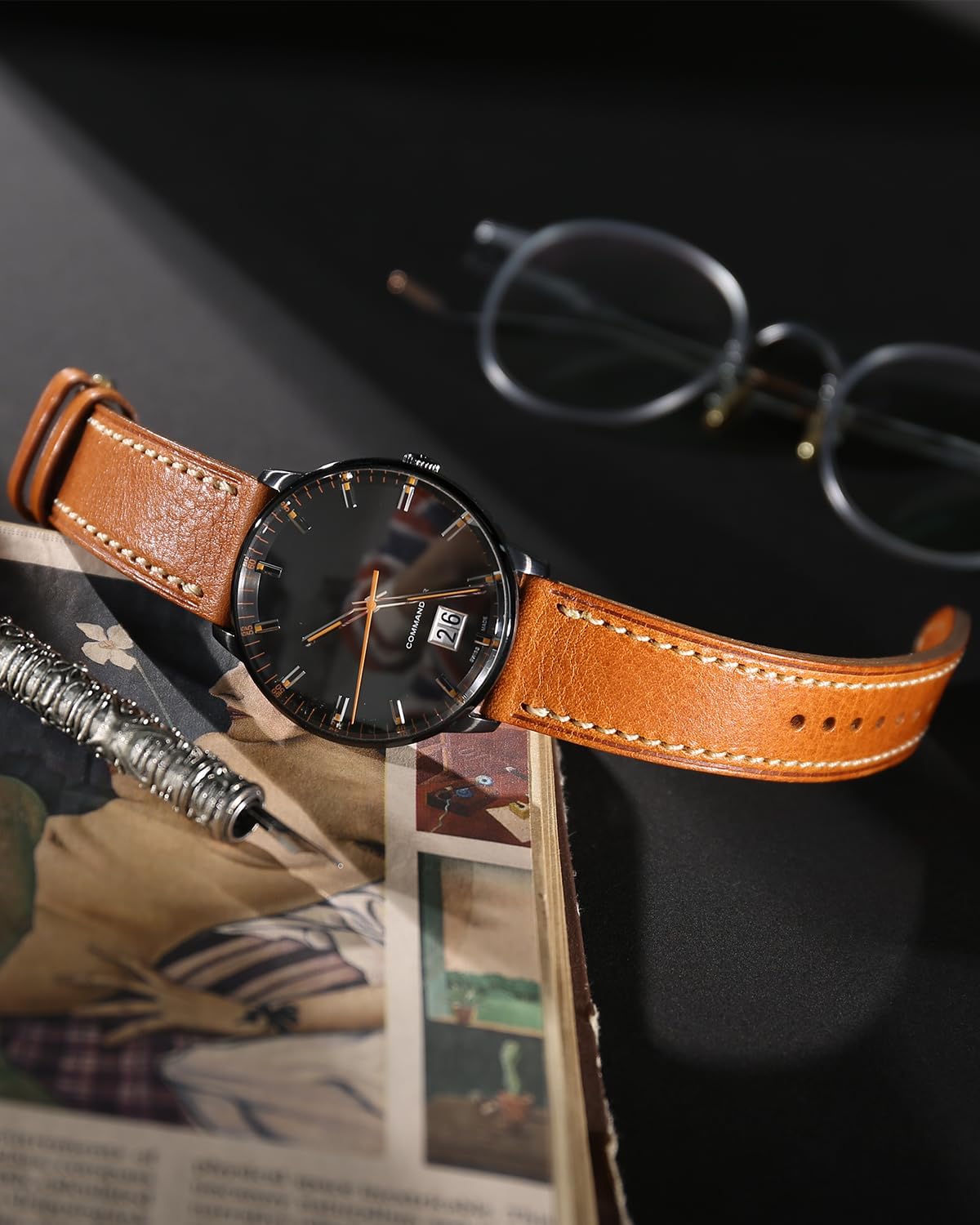 REZERO Leather Watch Bands, Handmade Watch Straps, Italian Top Grain Soft Leather Watch Bands Replacement, Vegetable-Tanned & Oil-Waxed Watch Bracelets 18/19/20/21/22/23/24/26mm for Men, Women - Image 4