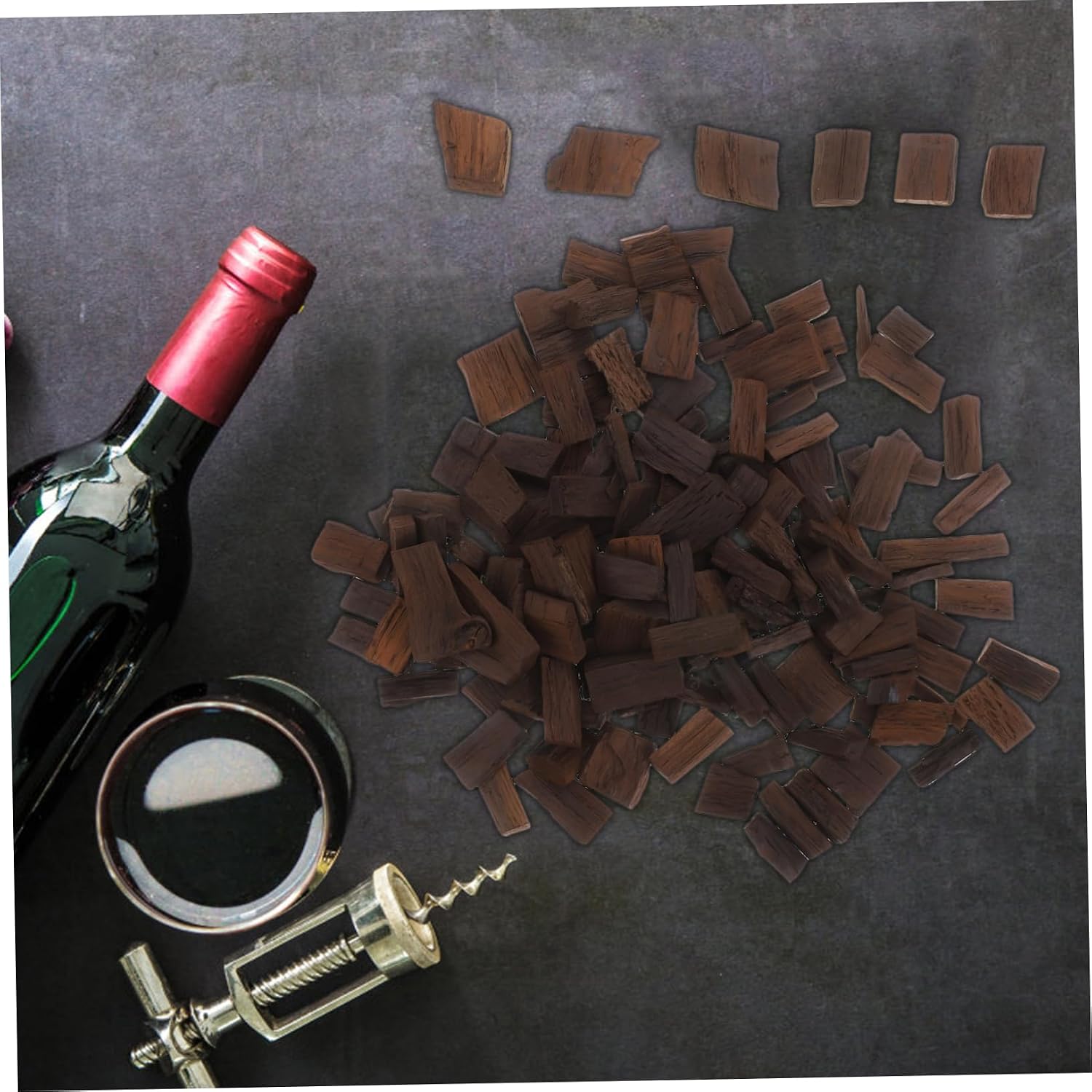 VOSAREA Heavy Toast Oak Chips for Home Wine Brewing Enhance Red Wine Flavor and Aroma for Aging Whiskey and Spirits Improve Texture and Complexity
