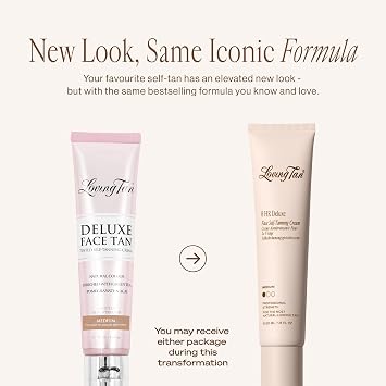 Loving Tan Deluxe Face Self Tanner, Medium - Streak Free, Natural, Professional Quality Sunless Tanning - 10+ Face Self Tanner Applications per Bottle, Cruelty Free, Naturally Derived DHA - 1.6 Fl Oz