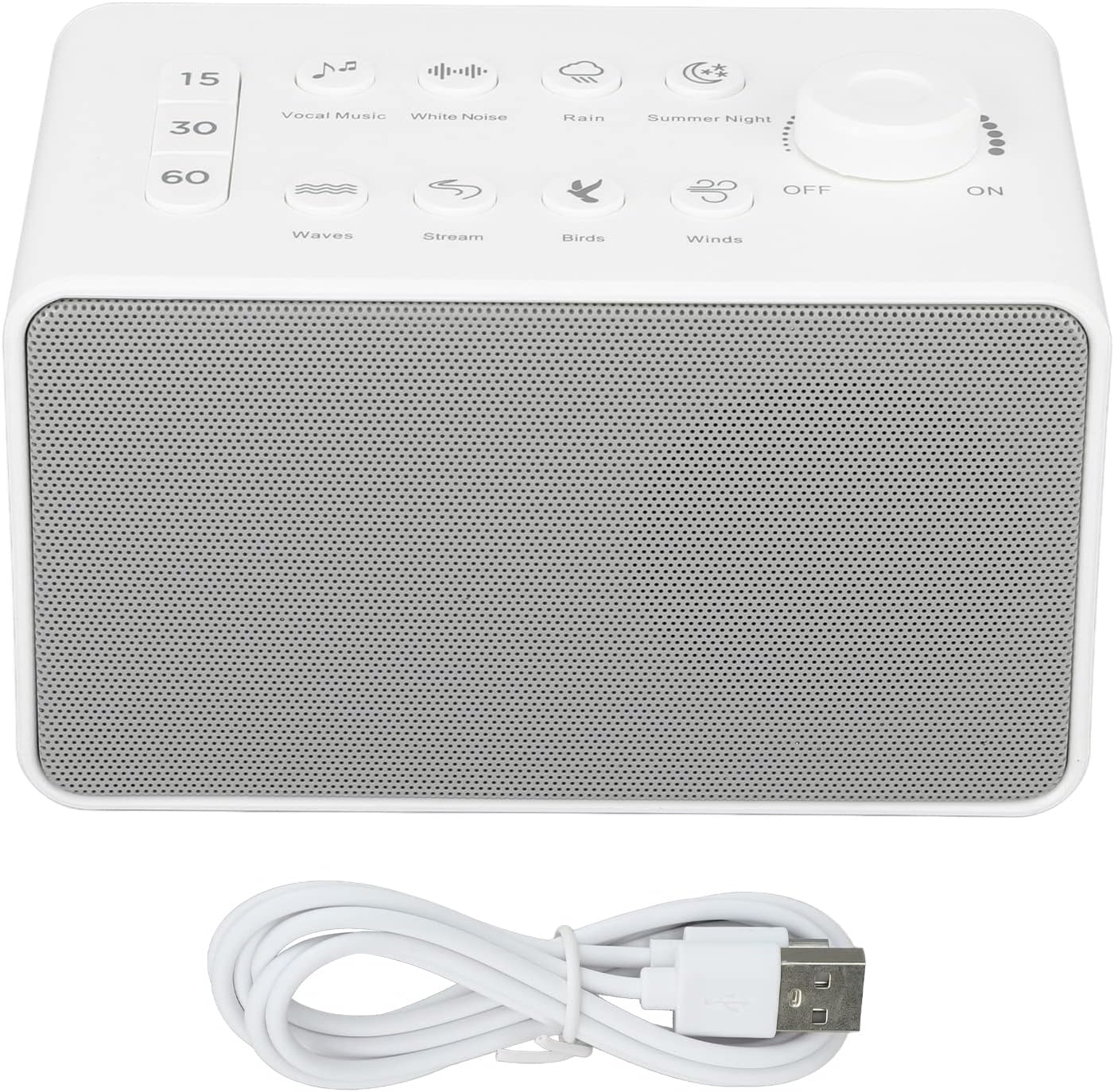 White Noise Machine, White Noise Sound Machine, Sleep Aid White Sound Machine with 8 Nature Sounds for Adults Kids Sleeping