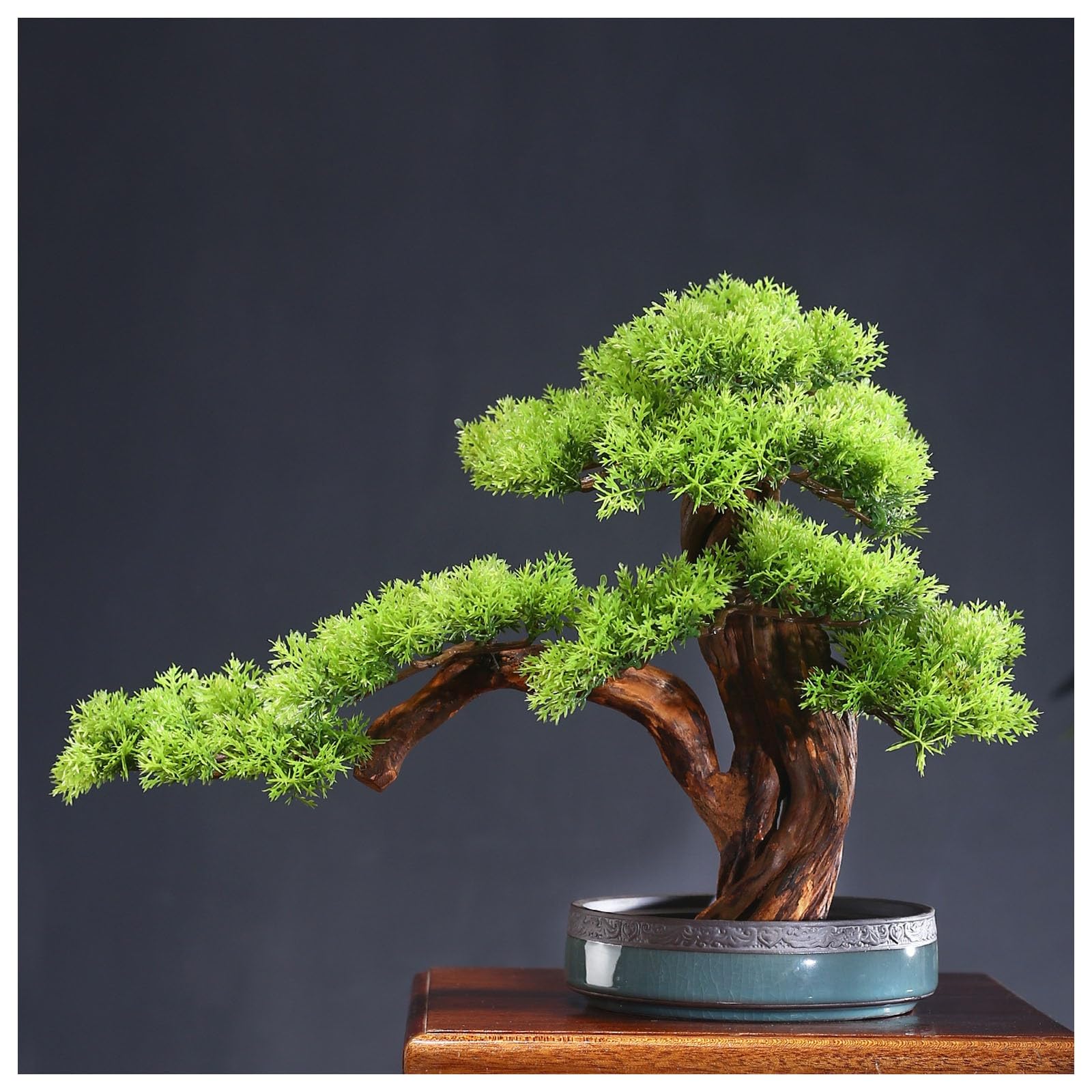 Bonsaï artificiel de bureau pour décoration de table réaliste et verdure maison