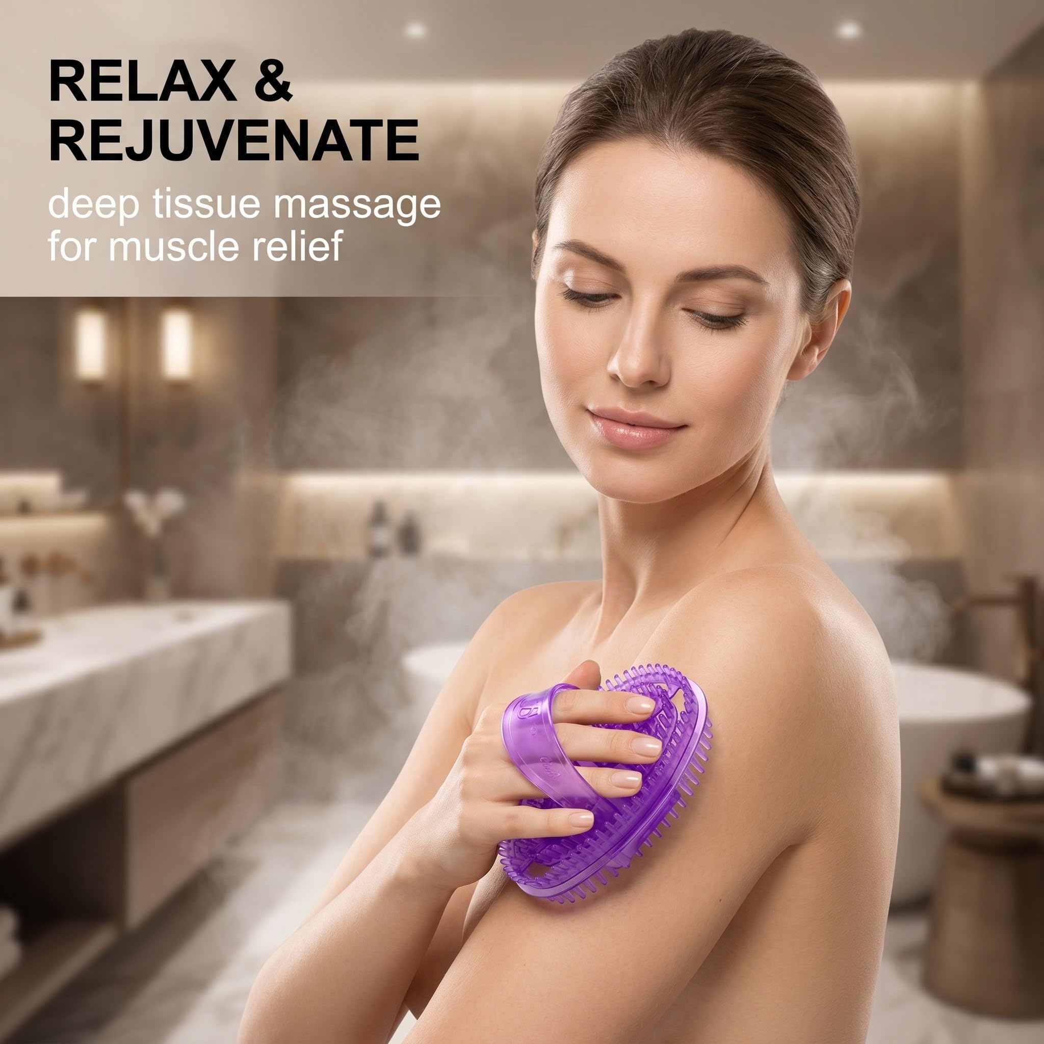 GXGM 2 Spazzole per Massaggio Corpo, Per trattamenti Benessere e Rilassamento per Schiena, Adome, Gambe e Relax