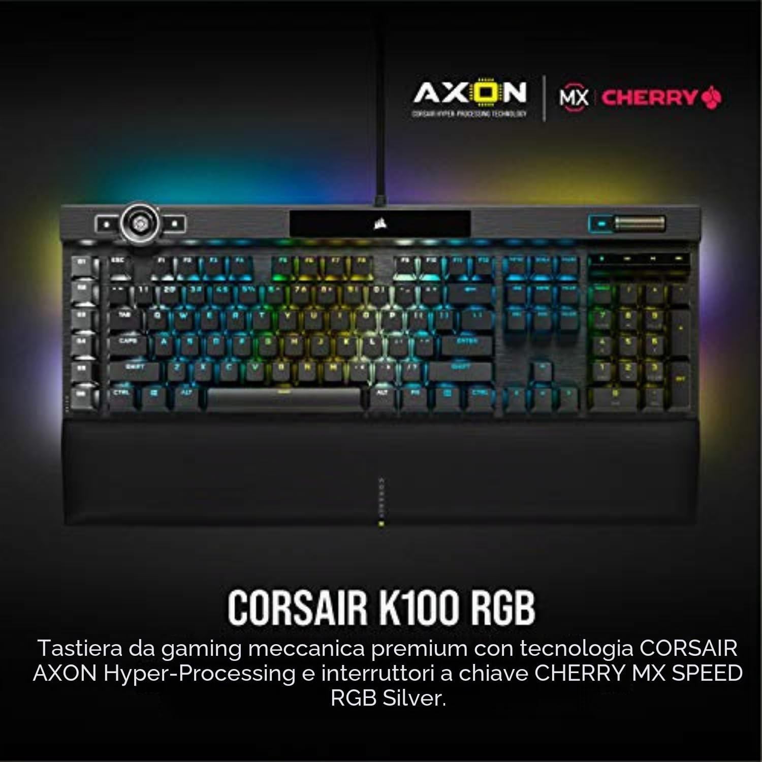CORSAIR K100 RGB TECLADO USB QWERTZ HOLANDÃ‰S NEGRO
