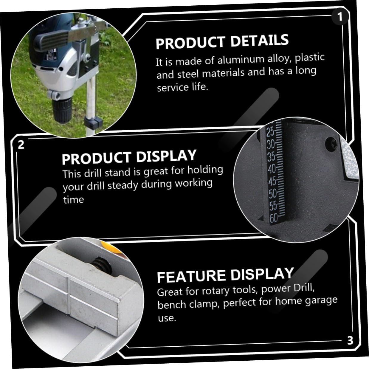 Iron Base Single Hole Drill Press Stand Bench Clamp Rack with Vise Holder Universal Adjustable Drill Press Holder and Workshop Use