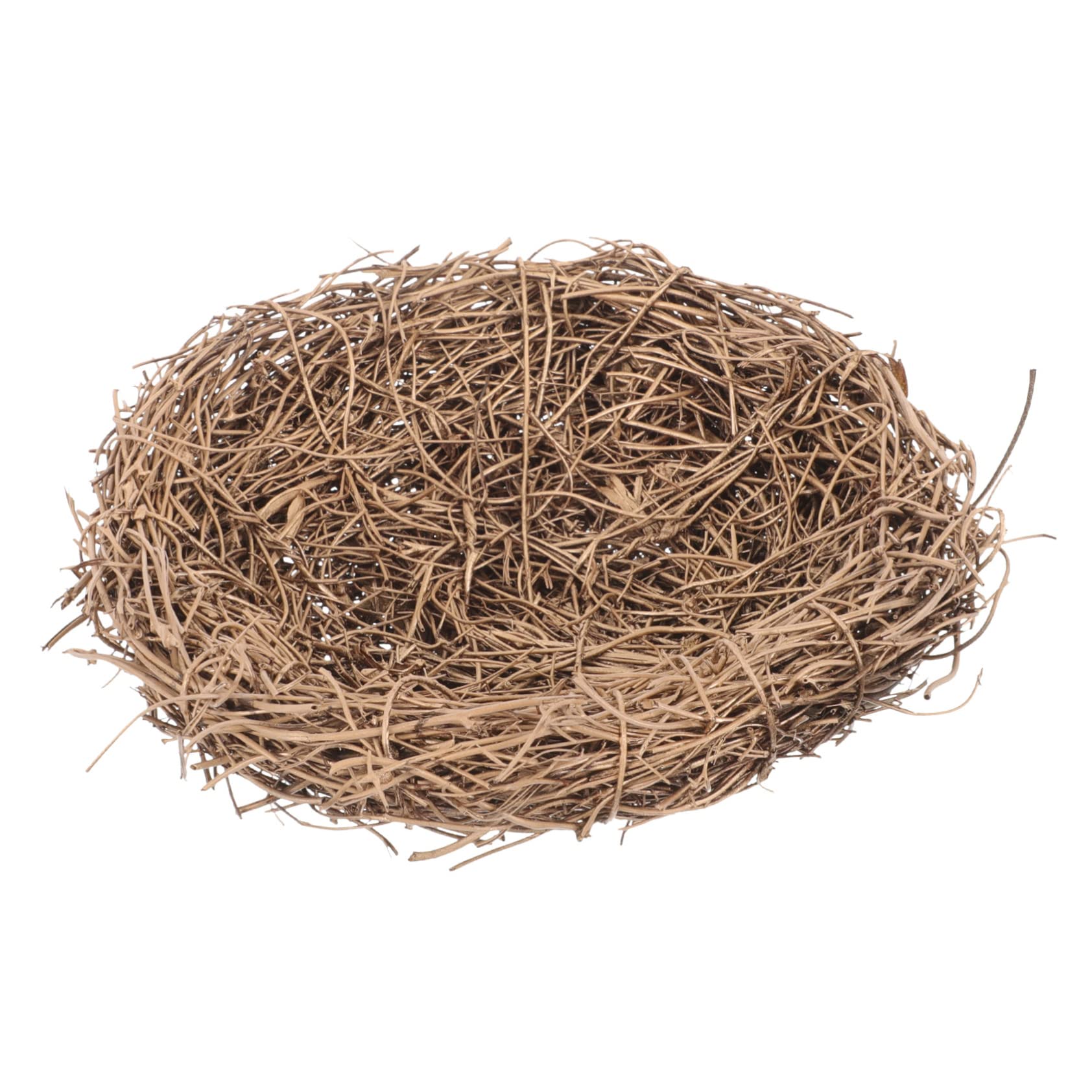 FONDOTIN Realistic Artificial Bird Nest Rattan Craft Handmade Nesting Decorative Ornaments for Home