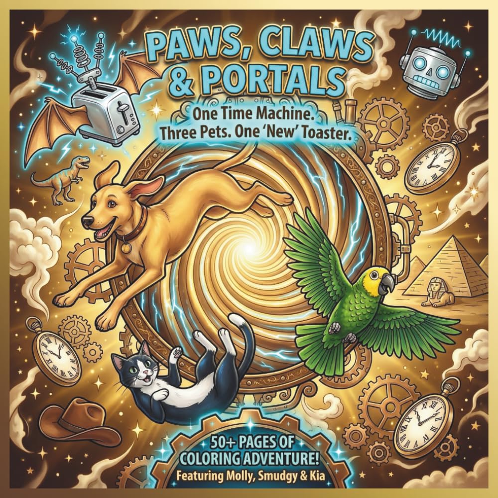 Paws, Claws & Portals: One Time Machine, Three Pets, One "New" Toaster (Wags, Whiskers & Wonder Adventure Series)