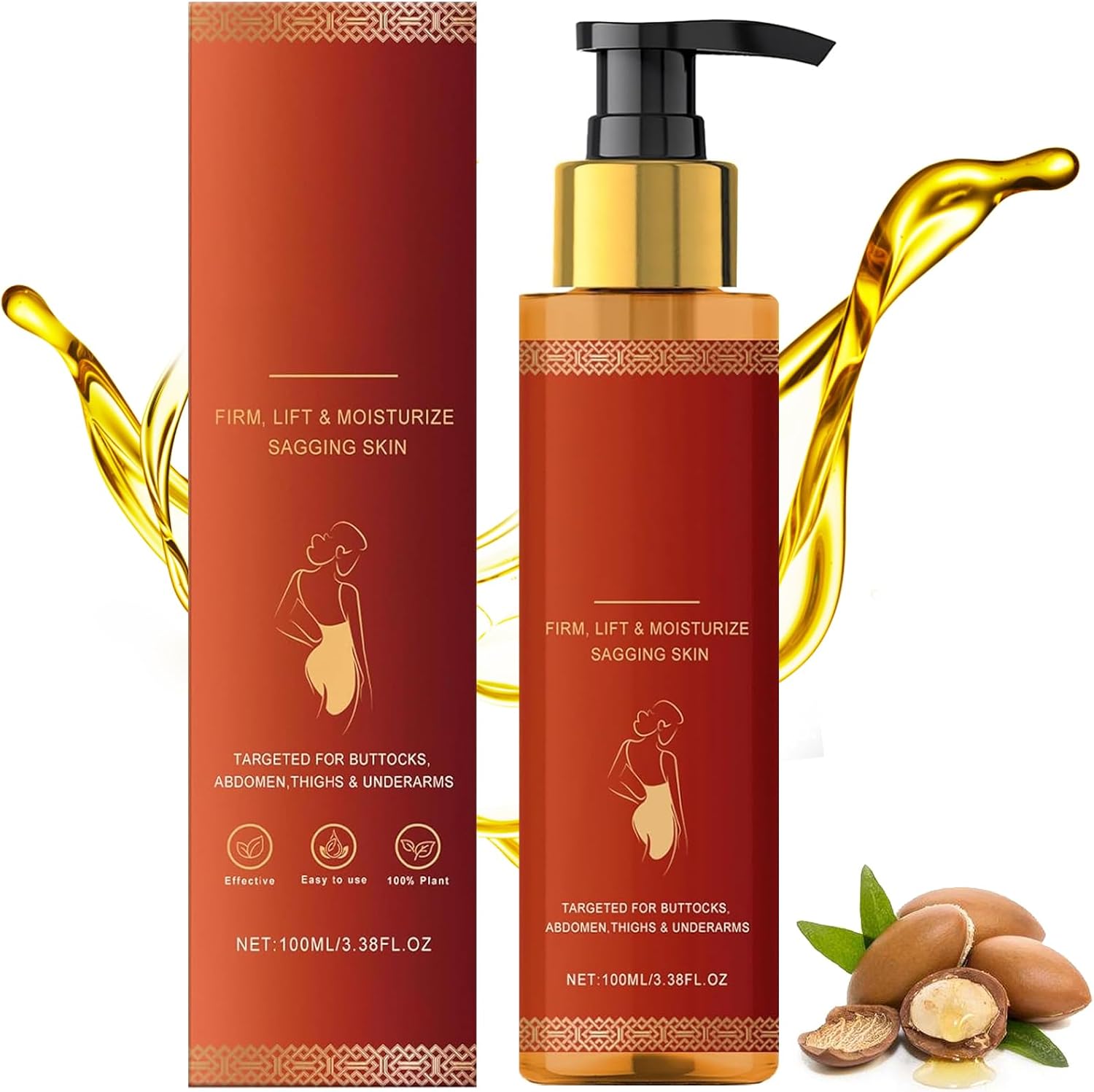 Magic Body Oil Firming – 100ML Glow Essence Magic Body Oil for Women, Bio Magic Oil for Sagging Skin, Glow Remedy Oil Firming Body Lotion for Moisturising & Smooth After-Shower Skin Care