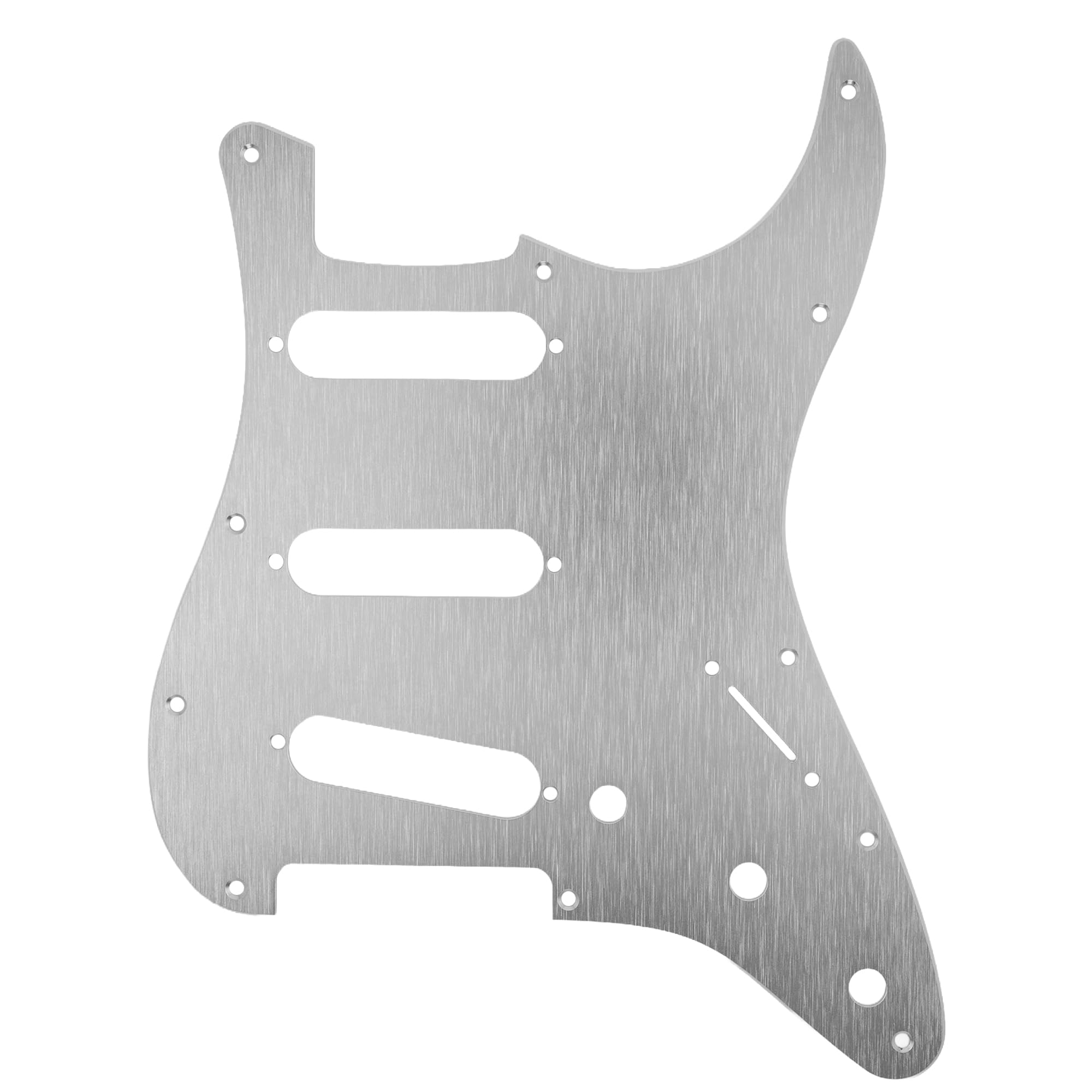 Pickguard for Stratocaster Electric Guitars, Silver Anodized, 1 Unit