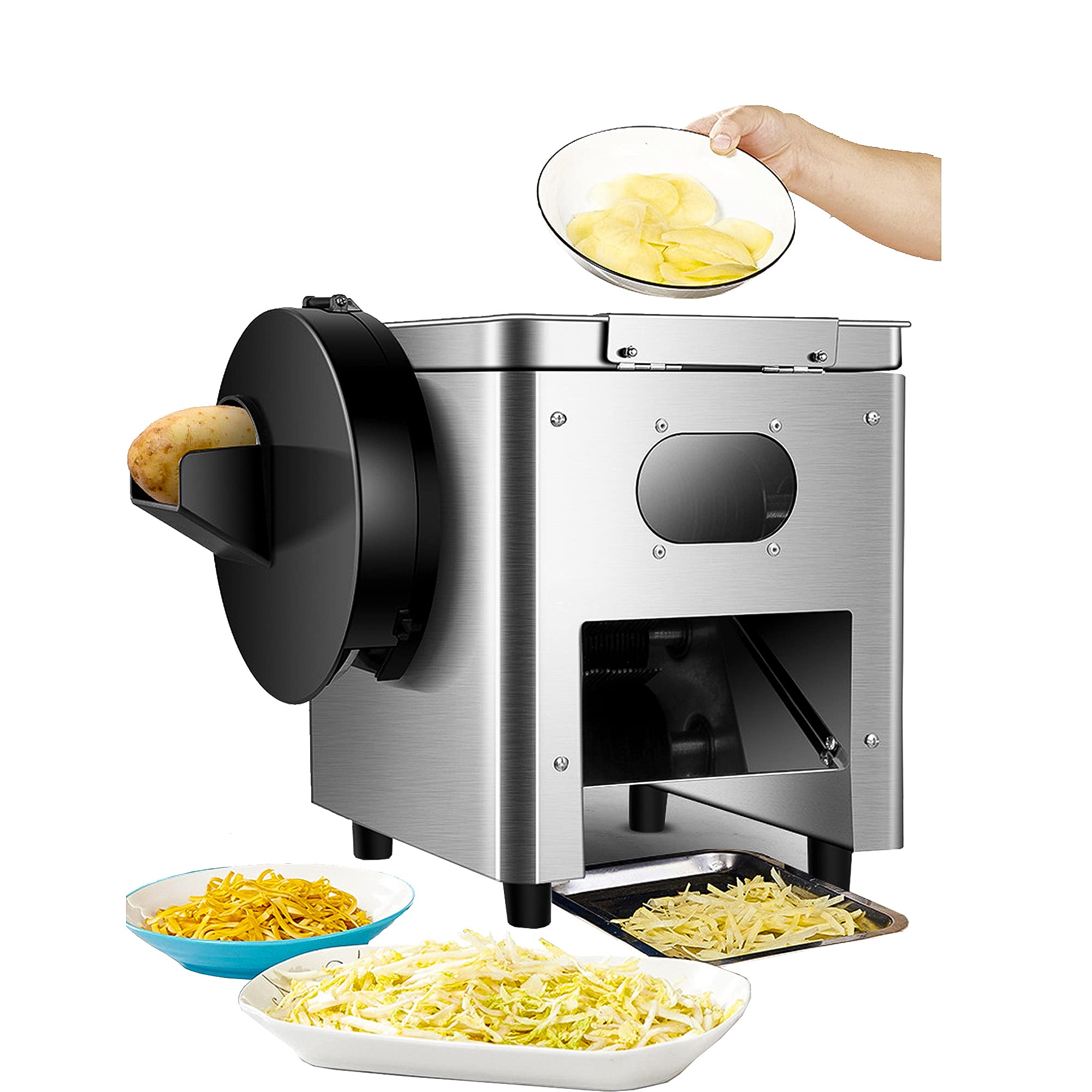 GTHTUHFD 850W Commercial Electric Meat Machine,Vegetable Machine,Meat Cutting Machine 5Mm,Food Cutting Slicer
