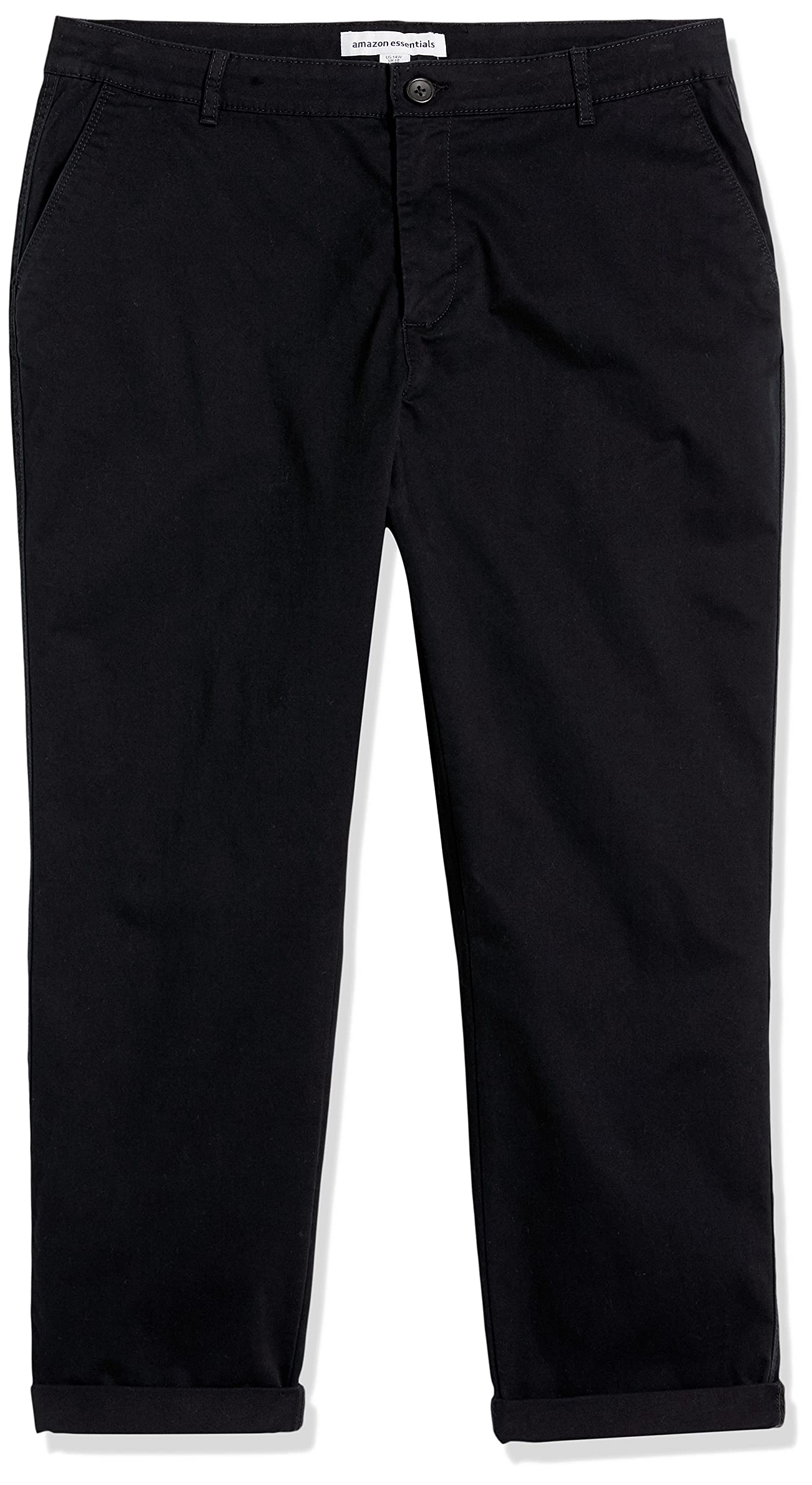 Amazon Essentials Pantalones Caqui Elásticos, de Tiro Medio y Corte Ajustado con Pernera Cónica (Disponibles en Tallas Grandes) Mujer