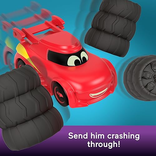 Miniatura 5 de Fisher-Price DC Batwheels - Vehículo de lanzamiento Redbird a escala 155 con accesorios de choque para mayores de 3 años