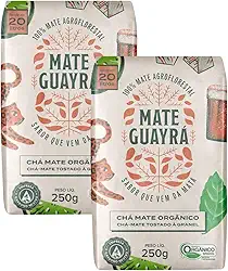 Kit 2 Chá Mate Erva Mate Guayra Tostado Orgânico 250 gramas Gelado ou Quente (CHÁ MATE)