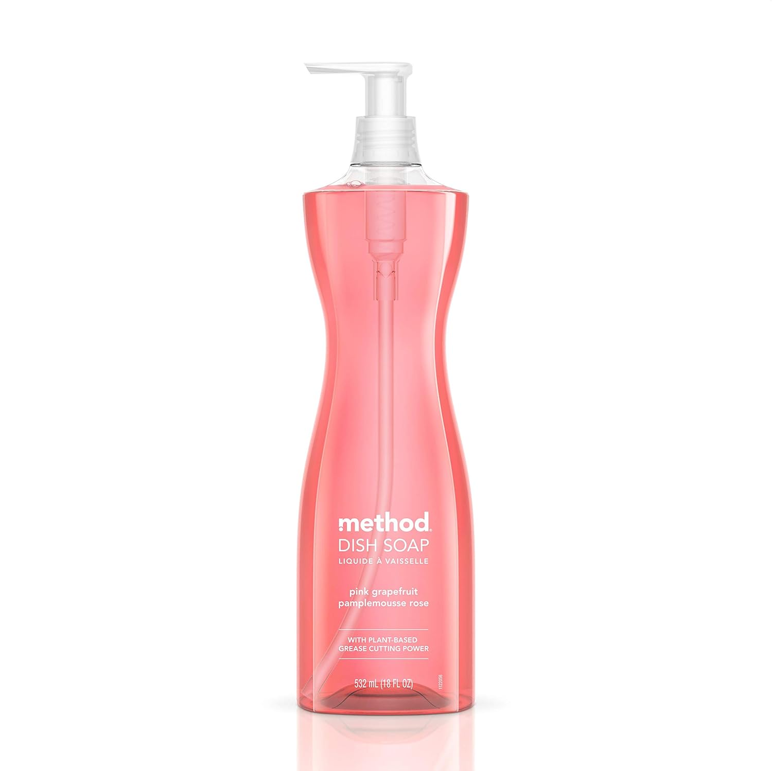 Method Dish Soap, Pink Grapefruit, 18 Ounce, 1 pack, Packaging May Vary